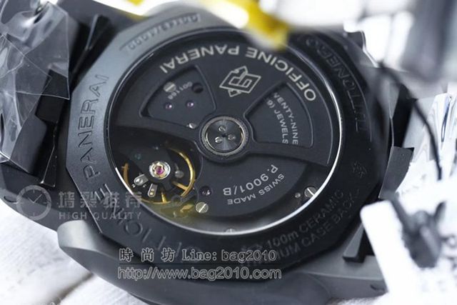 Panerai手錶 VS沛納海黑武士438 升級V2 全黑機芯 超級夜光 沛納海高端男表 沛納海機械男士腕表  hds1290